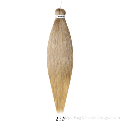 pre braided hair extensions easy wearing multi color Marley braiding Hair in stock wholesale prestretched braiding hair